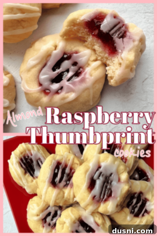 Raspberry Almond Shortbread Jewels 14 A festive platter of freshly glazed Almond Raspberry Shortbread Thumbprint Cookies