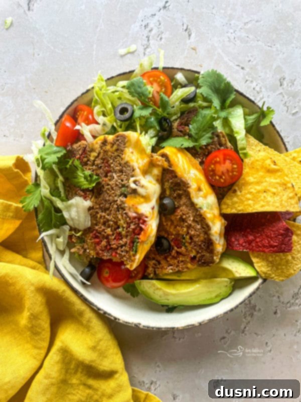 Delicious Easy Mexican Taco Meatloaf garnished with fresh cilantro