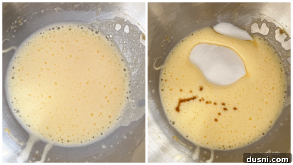 Indulgent Ice Cream Swirl 8 mixed wet ingredients for ice cream cake roll