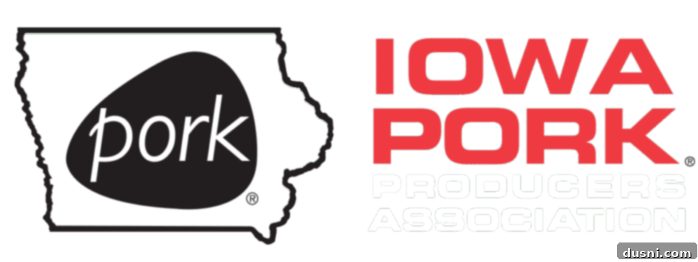 Sunrise Sliders 12 Iowa Pork Logo, featuring stacked red text with a white tag.
