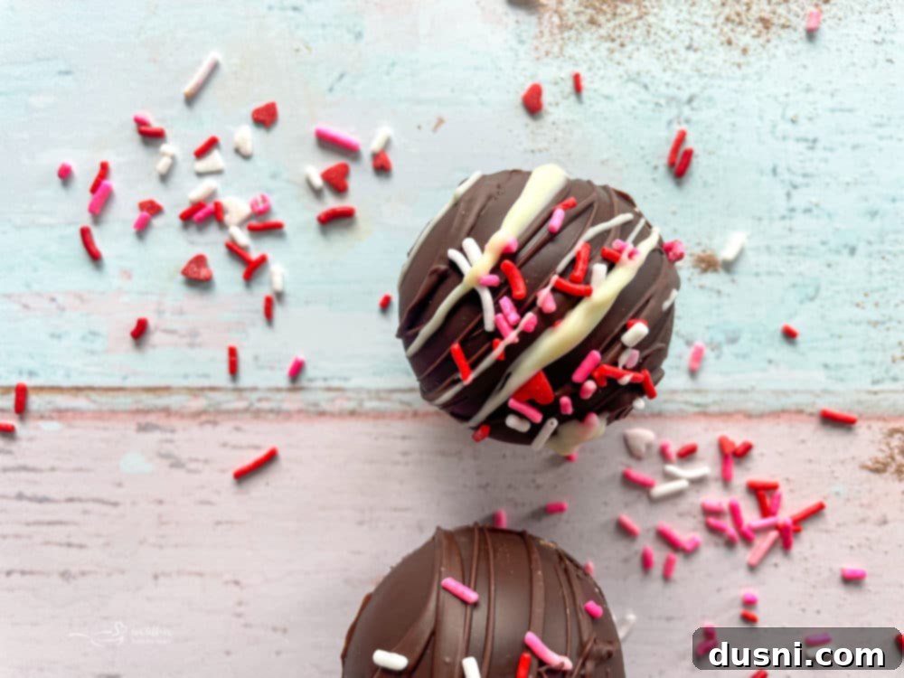 decorated hot cocoa bombs