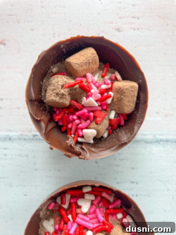 decorated hot cocoa bombs