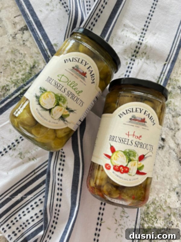 Creamy Dill & Brussels Sprout Dip 4 Jar of Paisley Farm Dilled Brussels Sprouts