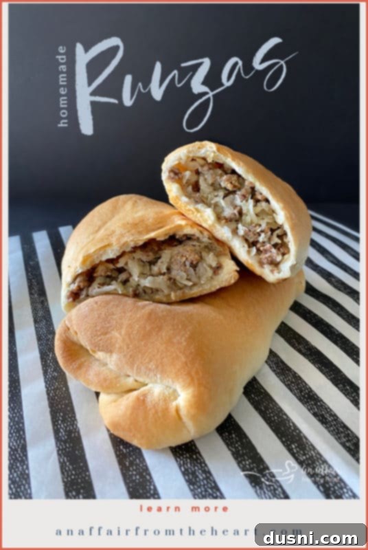 Homemade Runza Sandwiches - An Affair from the Heart, stacked beautifully