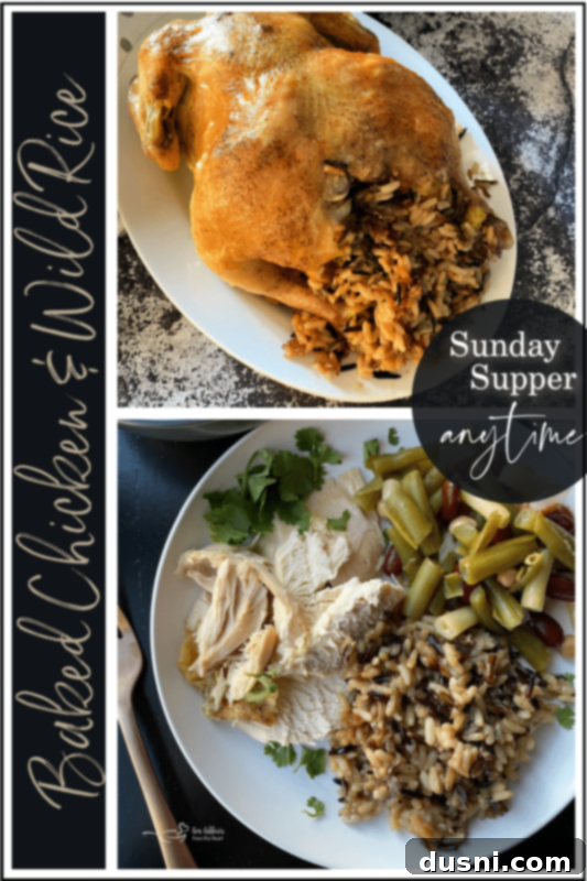 Effortless Wild Rice Stuffed Chicken 8 Pin this recipe for Baked Chicken with Wild Rice Stuffing.