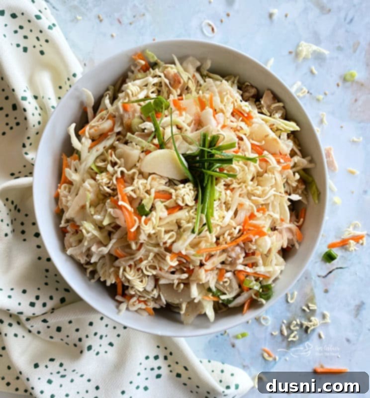Chinese Chicken Salad with a full spread of ingredients
