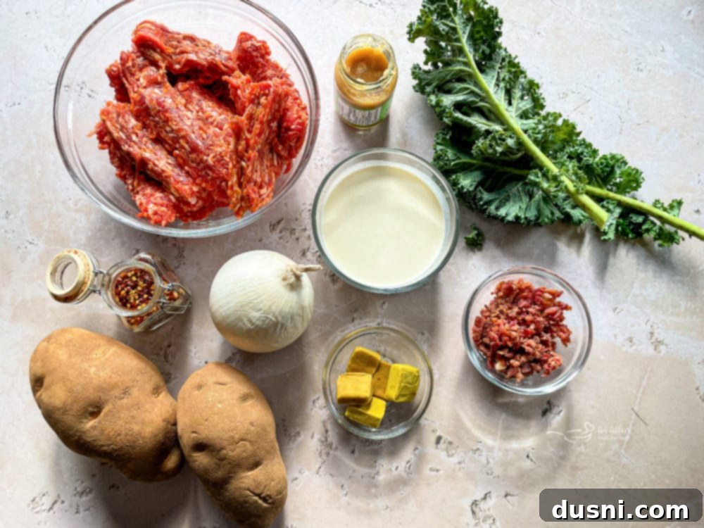 Ingredients for Zuppa Toscana Soup