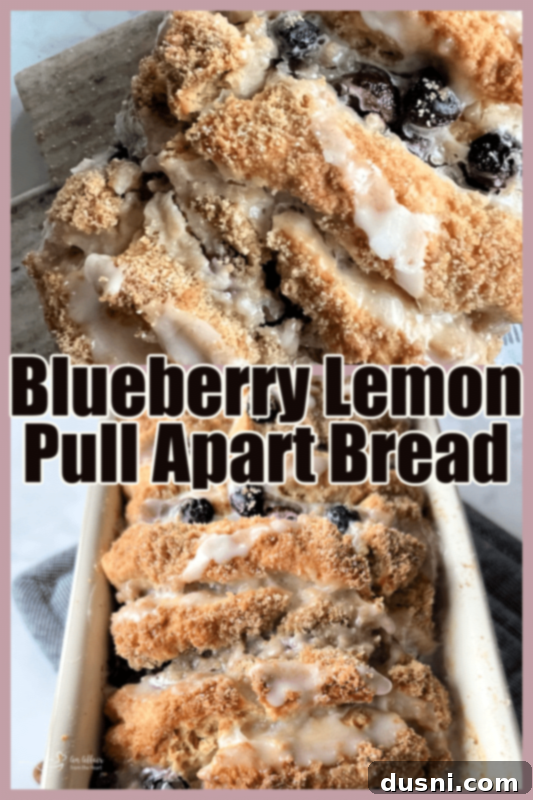 Blueberry Lemon Pull Apart Bread, a homemade delight from An Affair from the Heart.