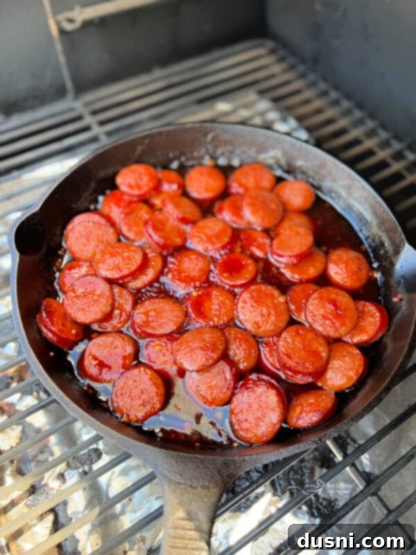 Smoky Sausage & Tangy Kraut Sandwiches 12 Cooking BBQ smoked sausage on the grill