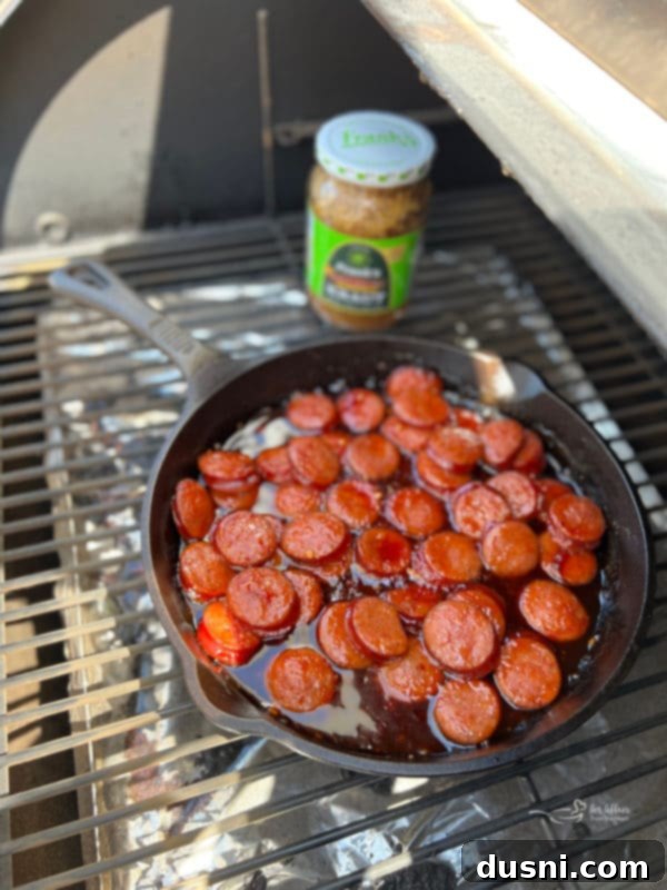 Smoky Sausage & Tangy Kraut Sandwiches 3 Close-up of BBQ Smoked Sausage Sandwiches