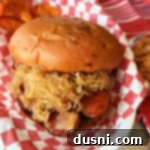 Smoky Sausage & Tangy Kraut Sandwiches 24 BBQ Smoked Sausage Sandwiches on a bun with kraut