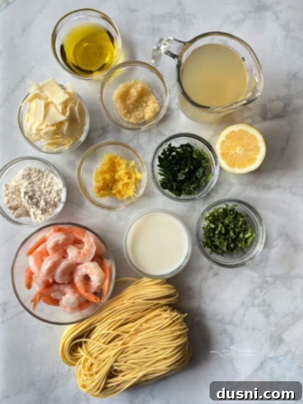Bright Lemon Basil Creamy Shrimp Pasta 4 Ingredients for Lemon Basil Shrimp Pasta