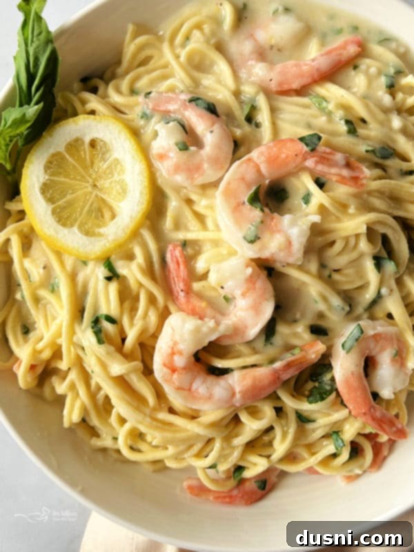 Bright Lemon Basil Creamy Shrimp Pasta 5 Lemon and Shrimp Pasta