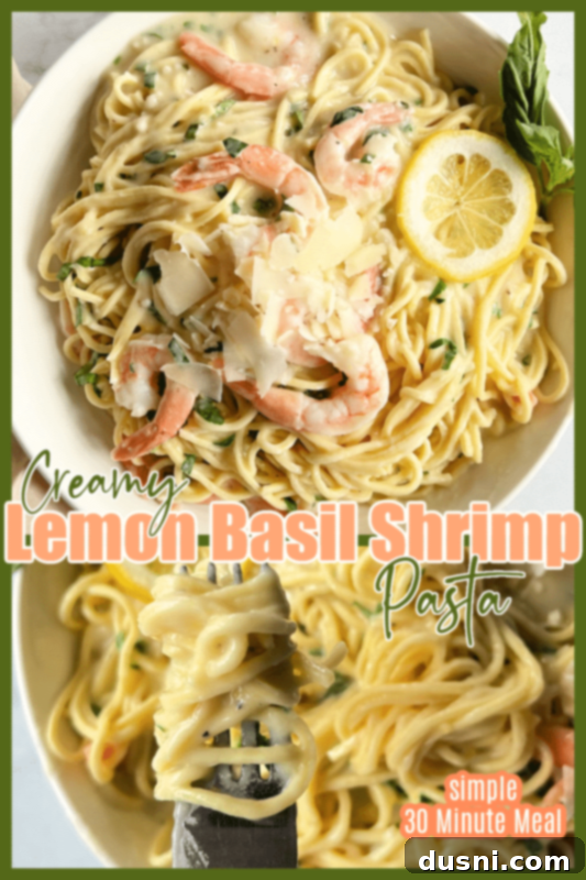 Bright Lemon Basil Creamy Shrimp Pasta 9 Creamy Lemon Basil Shrimp Pasta _ An Affair from the Heart