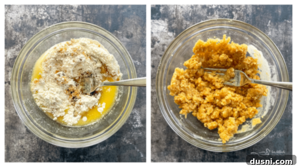 Prep the lemon streusel topping