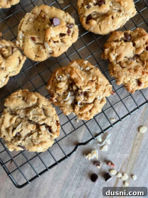 Cowboy Cookies on Baking Tray