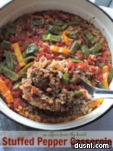 Bell Pepper Inspired Meatloaf 9 Stuffed Pepper Casserole, a comforting baked dish