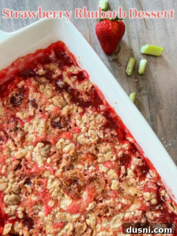 Strawberry Rhubarb Bliss 18 A large Strawberry Rhubarb Cobbler ready to serve