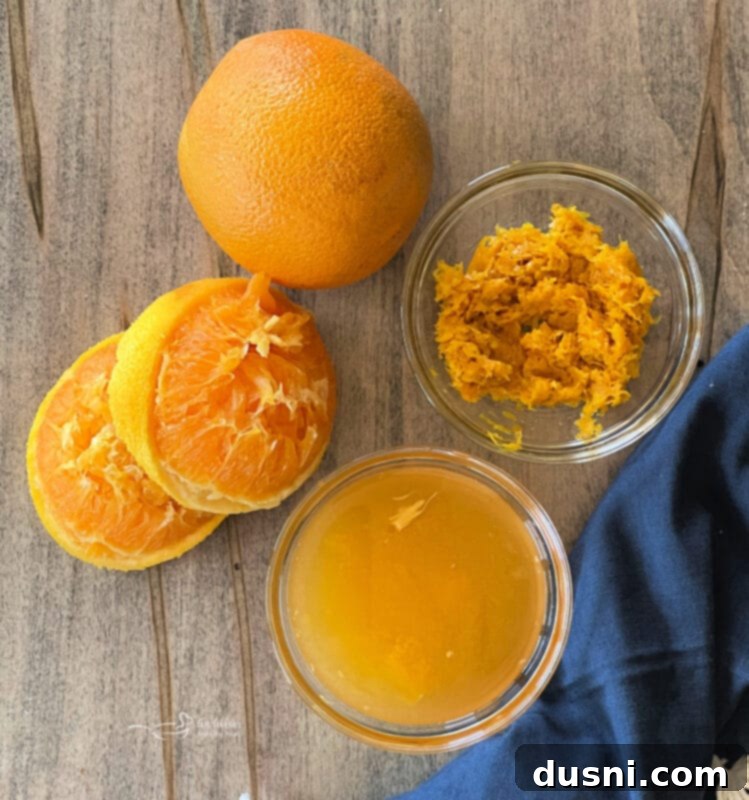 Blueberry Orange Cloud Roll 11 Freshly squeezed orange juice, ready for the filling.