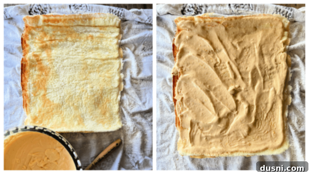 Blueberry Orange Cloud Roll 13 Adding orange zest and juice to the cream cheese mixture.