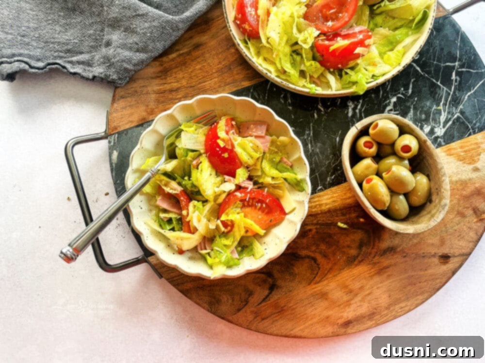Columbia Restaurant's 1905 Salad 4 Ingredients for the 1905 Salad laid out before preparation.