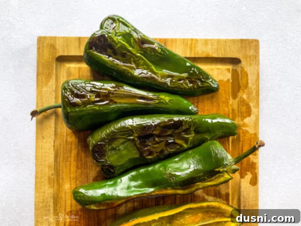 Homemade Qdoba Queso 11 Roasted Poblano Peppers