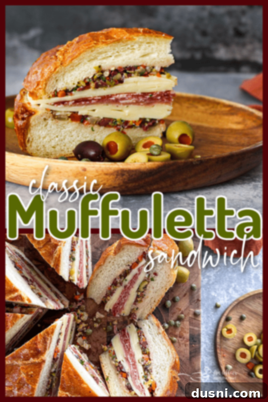 Muffuletta Sandwich slices