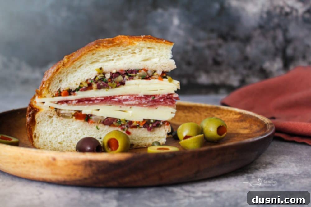 Traditional Muffuletta Sandwich