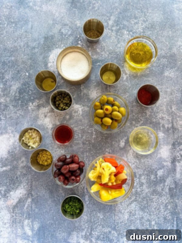 Muffuletta Sandwich layers