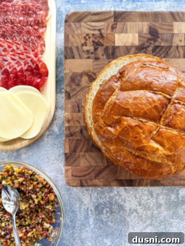 Olive Salad Spread ingredients