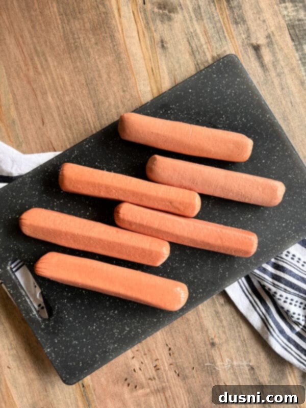 Smoky Franks with Tangy Kraut 9 Ingredients for smoked hot dogs and kraut laid out