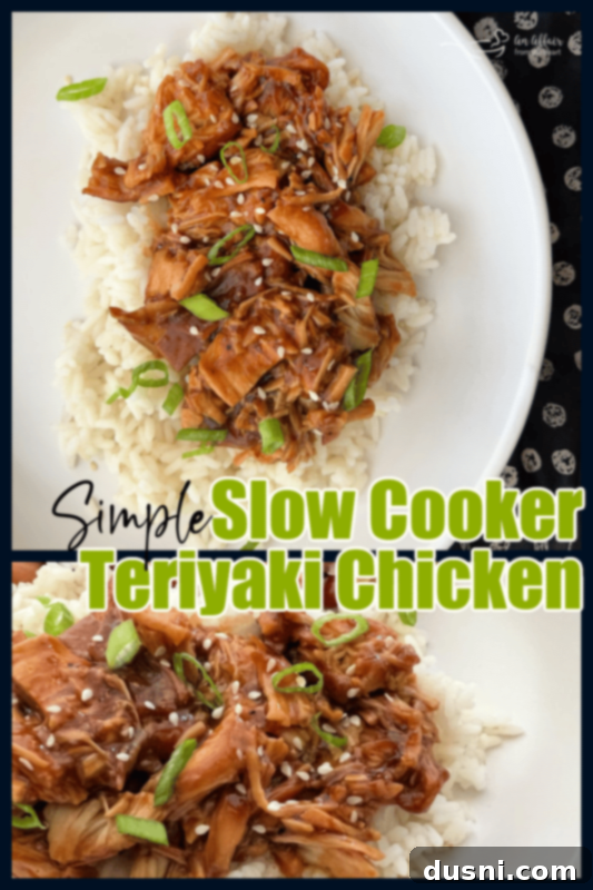 Slow Cooker Teriyaki Chicken social media graphic