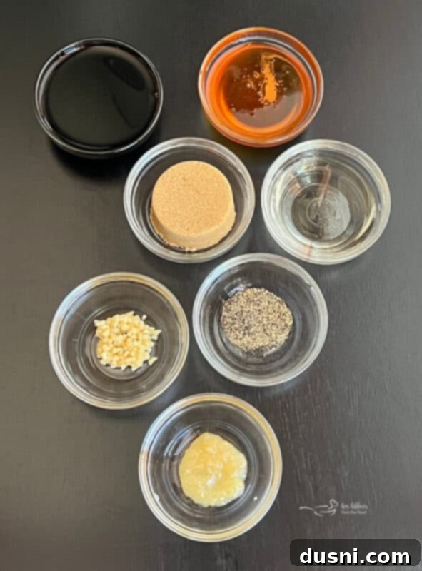 Ingredients for Slow Cooker Chicken Teriyaki laid out