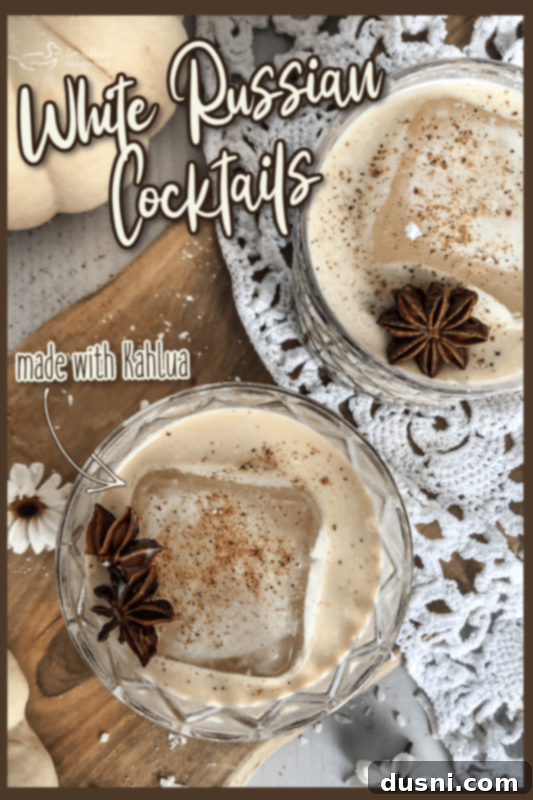 Creamy White Russian Bliss 12 White Russian Cocktail pin image