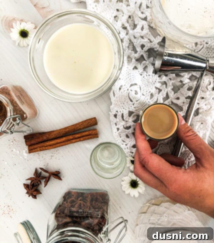 Creamy White Russian Bliss 8 ingredients in a white russian