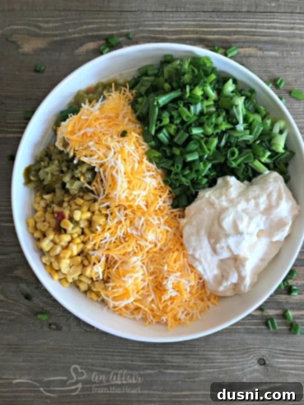 Mixing ingredients for Crack Dip