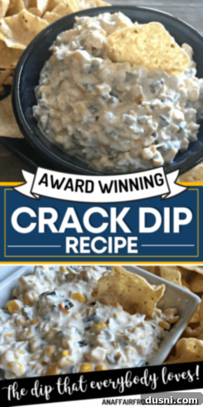 Award Winning Crack Dip Recipe text image