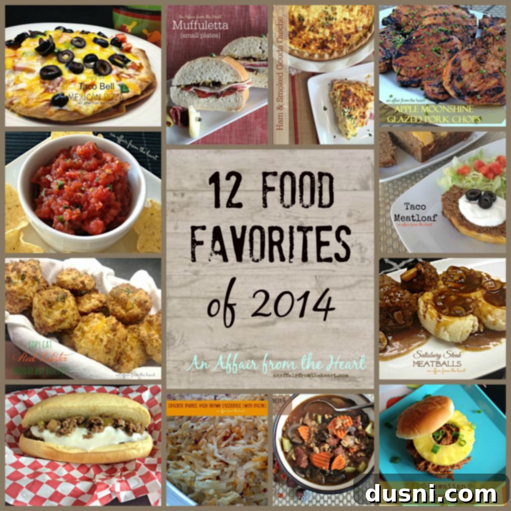 The 12 Tastes That Defined My 2014 2 A collage of 2014's most popular food recipes, showcasing a variety of delicious dishes.