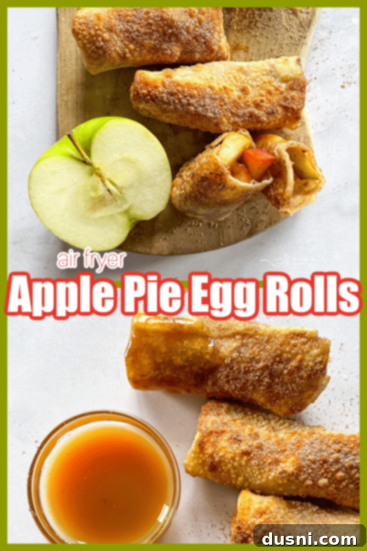 Air Fried Apple Pie Egg Rolls 11 Air Fryer Apple Pie Egg Rolls - an affair from the heart
