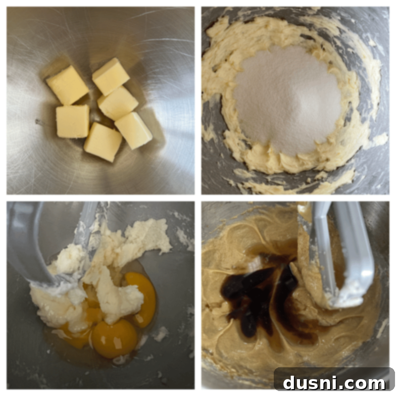 Ingredients being mixed in a bowl for Vanilla Crown Royal Cookies