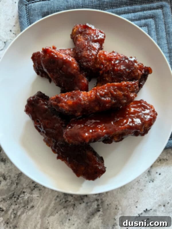 Air Fryer BBQ Chicken Tenders close up