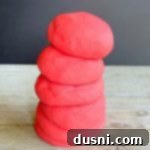 Stack of Homemade Play Dough with Koolaid