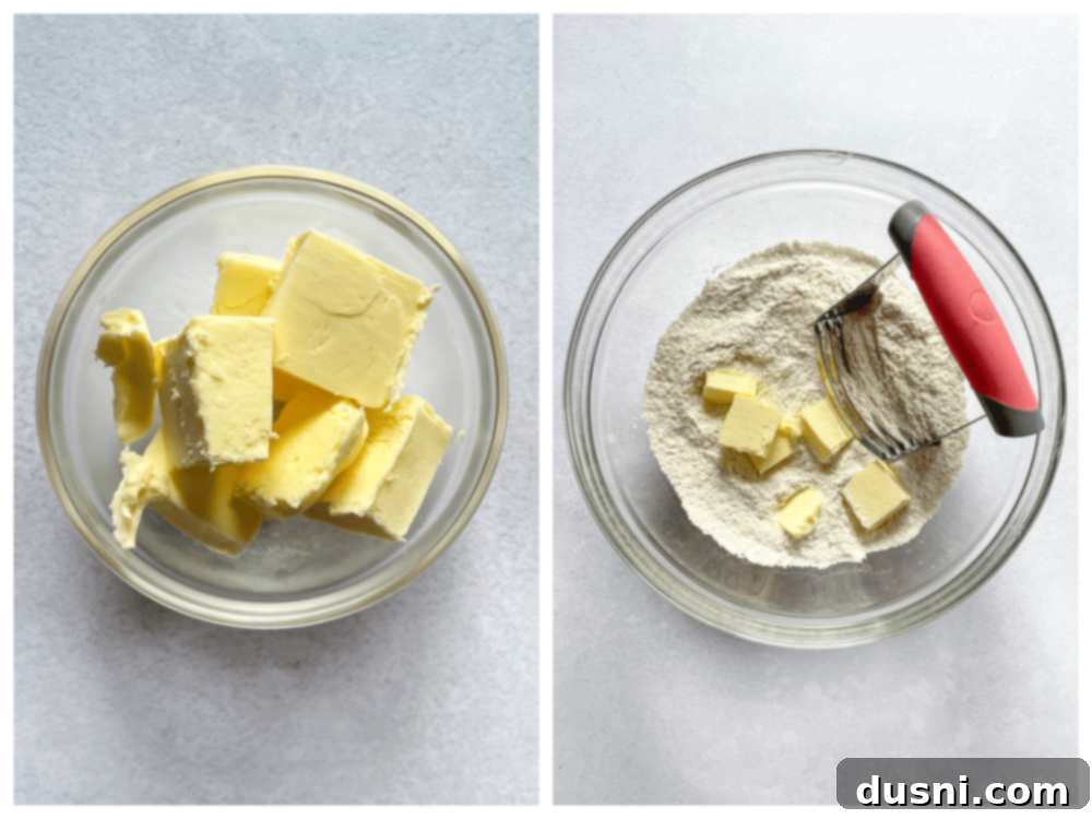 Golden Baked Banana Bites 7 Dry ingredients (flour, sugar, salt, baking powder, cinnamon) in a large mixing bowl.