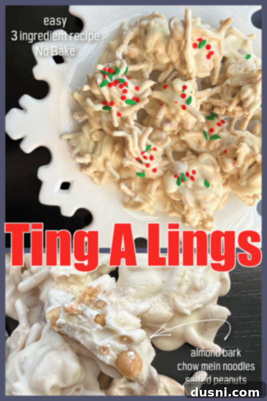 A collection of White Ting A Lings arranged neatly in rows, showcasing their uniform size and crunchy texture.