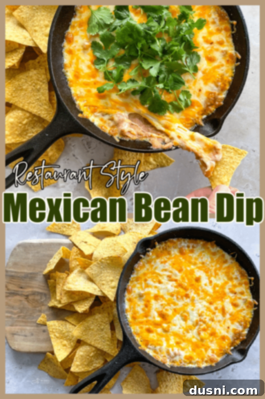 Mexican restaurant style bean dip