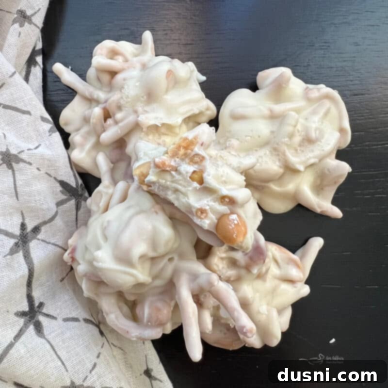 White Ting A Lings, a type of no-bake white chocolate candy with peanuts