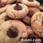 Close up of peanut butter kisses