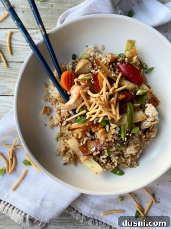 Large batch of Teriyaki Chicken Casserole, perfect for meal prep
