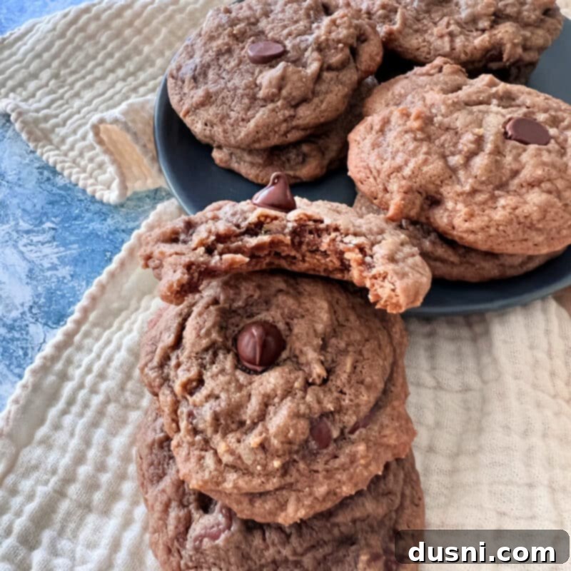 Bailey's Chocolate Chip Cookie dough in a bowl, ready to be chilled.
