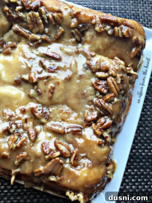 Banana Pecan Swirls 16 overhead of Ice Cream Sticky Rolls